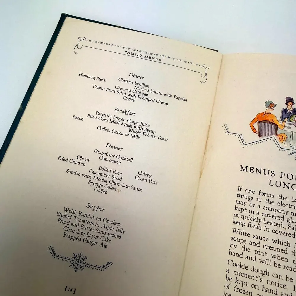 GE Refrigerator CookBook‎ 1927 Recipes and Menus General Electric
